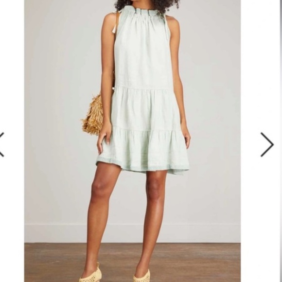 Ulla Johnson Dresses & Skirts - New Ulla Johnson Corianne Dress Linen Tiered Cerulean NWT Womens 14